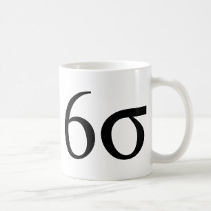Sechs Sigma (Mageres sechs Sigma) Kaffeetasse