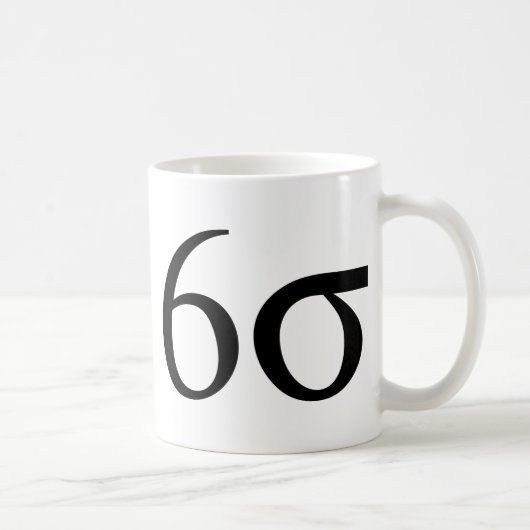 Sechs Sigma (Mageres sechs Sigma) Kaffeetasse (Rechts)