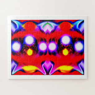 Sechs Snowballs Spaß Kunst Puzzle