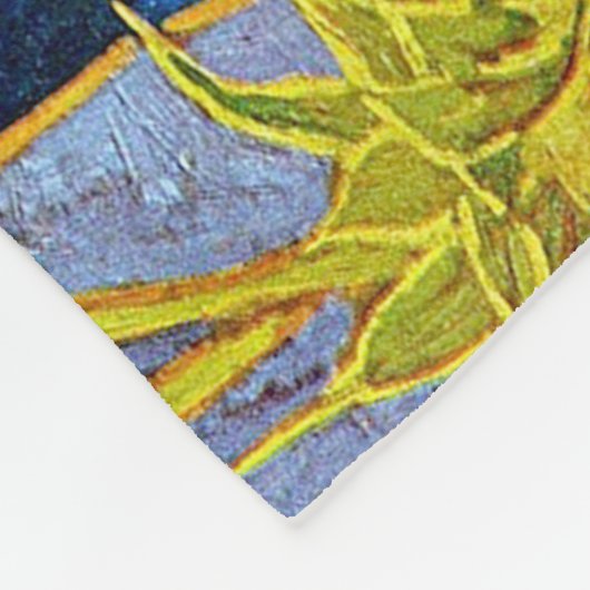 Sechs Sonnenblumen, Van Gogh Fleecedecke (Ecke)