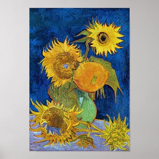 Sechs Sonnenblumen, Van Gogh Poster (Vorne)