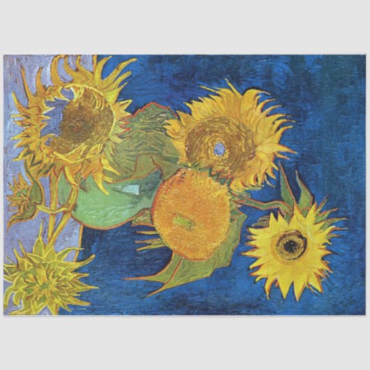 Sechs Sonnenblumen, Van Gogh Seidenpapier (Vorderseite)