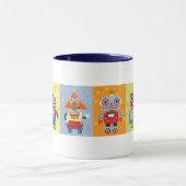 Sechs Spaß-Roboter-Tasse Tasse (Zentrum)