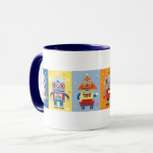 Sechs Spaß-Roboter-Tasse Tasse (Vorderseite Links)