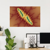 Sechs Streifen - Fraktal - Poster (Heimbüro)