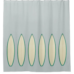 sechs Surfbretter cool Duschvorhang