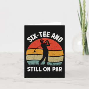 Sechs T-Shirt Golf Geburtstagsparty 60. Geburtstag Karte