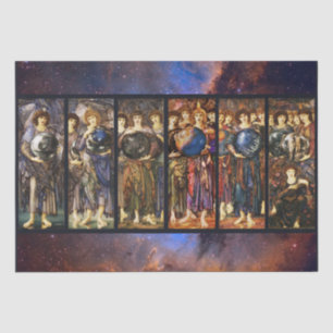 SECHS TAGE DER ERSTELLUNG ANGELS VON Edward Burne Seidenpapier