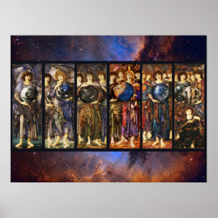 SECHS TAGE DER ERSTELLUNGSANGELS VON Edward Burne  Poster