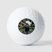 Sechs-Tee & Still auf Par Personalisiert 60. Gebur Golfball (Vorderseite)