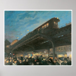 Sechs Uhr, c.1912 John Sloan Poster