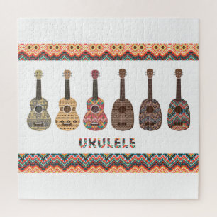 Sechs Ukulele-Muster Puzzle