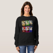 Sechs Vintage Portraits der Musical Queens Sweatshirt (Vorne ganz)