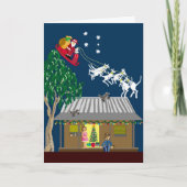 Sechs weiße Boomer Feiertagskarte (Vorderseite)