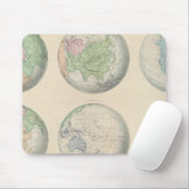 Sechs Weltkarten Mousepad (Mit Mouse)