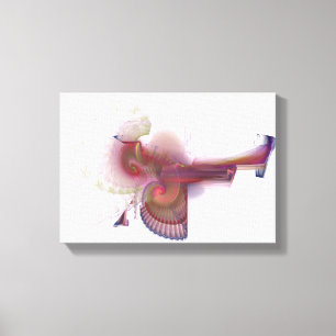 Sechs-winged Seraph - Digital-Fraktal Leinwanddruck