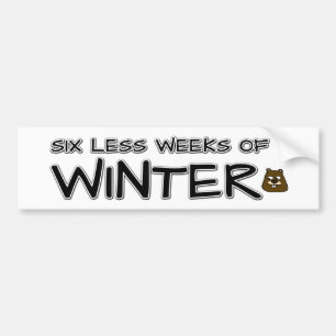 Sechs Wochen weniger Winter Autoaufkleber