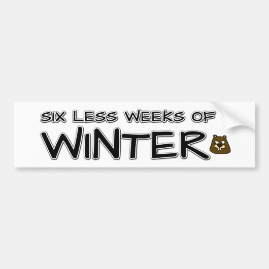 Sechs Wochen weniger Winter Autoaufkleber (Vorne)