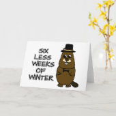 Sechs Wochen weniger Winter Karte (Gelbe Blume)