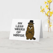 Sechs Wochen weniger Winter Karte (Gelbe Blume)