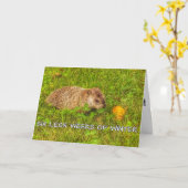 Sechs Wochen weniger Wintergrußkarte Karte (Gelbe Blume)