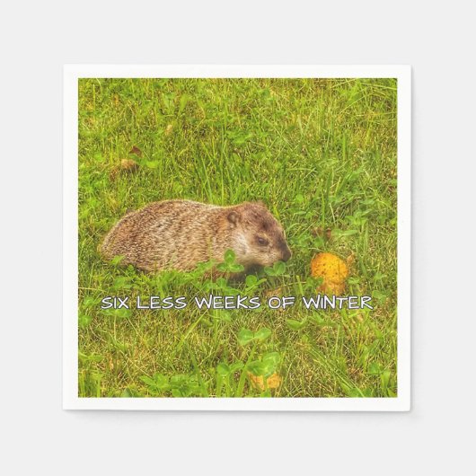 Sechs Wochen weniger Winternapkins Serviette (Vorderseite)