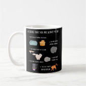 Sechs Zeichen, dass Sie heimlich ein Cat Funny Fun Kaffeetasse (Links)