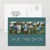 Sechs, zwei, zehn, SAVE THE DATE! Ankündigungspostkarte (Vorne/Hinten)