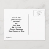 Sechs, zwei, zehn, SAVE THE DATE! Ankündigungspostkarte (Rückseite)