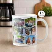 Sechseck 16 Foto-Collage modernes Muster Wrap Kaffeetasse
