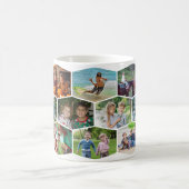 Sechseck 16 Foto-Collage modernes Muster Wrap Kaffeetasse (Mittel)