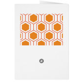 Sechseck abstrakt geometrisches Muster in Orange u (Hinten)