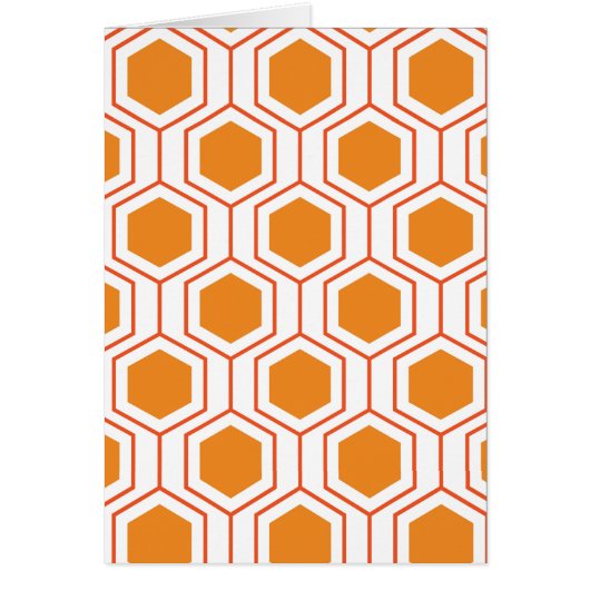 Sechseck abstrakt geometrisches Muster in Orange u (Vorne)
