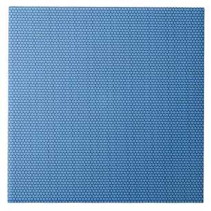 Sechseck Blau Schwarz Muster Fliese