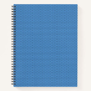 Sechseck Blau Schwarz Muster Notizblock