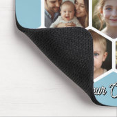 Sechseck-Familienfoto-Collage Mousepad (Ecke)