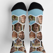Sechseck-Familienfoto-Collage Socken (Oben)