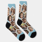 Sechseck-Familienfoto-Collage Socken (Rechts)