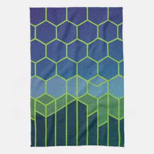 Sechseck-Harmonie Elegant Geometrisch Abstrakt Geschirrtuch