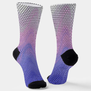 Sechseck Lila Rosa Muster Socken