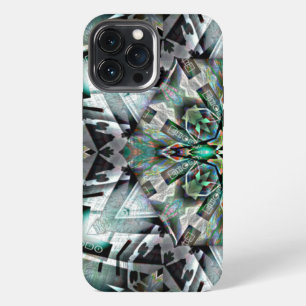 Sechseck mit übrig gebliebenem Banner und Graffiti iPhone 13 Pro Max Hülle