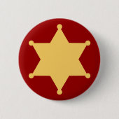 Sechseck Sheriffstern hexagon sheriff's badge Button (Vorderseite)