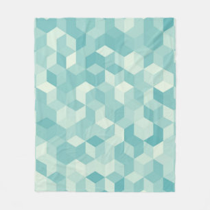 Sechseckblaues Muster Fleecedecke