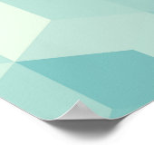 Sechseckblaues Muster Poster (Ecke)