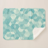 Sechseckblaues Muster Sherpadecke (Vorderseite (Horizontal))