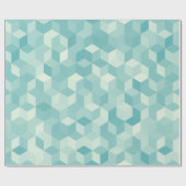 Sechseckblaues, nahtloses Muster Geschenkpapier (Flach)