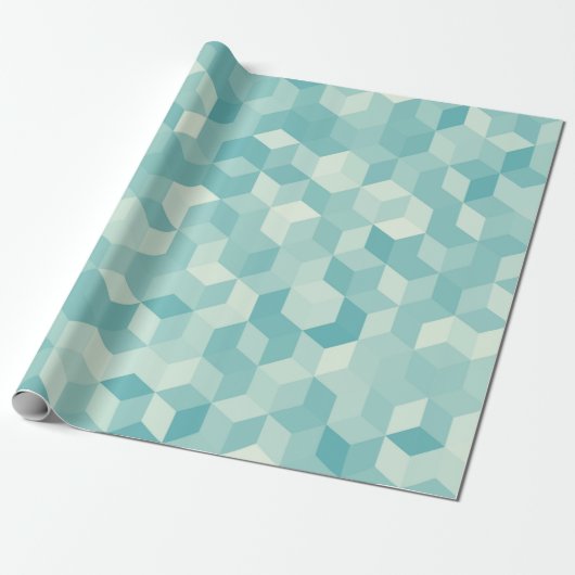 Sechseckblaues, nahtloses Muster Geschenkpapier (Ungerollt)