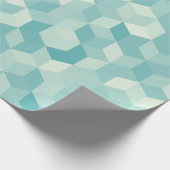 Sechseckblaues, nahtloses Muster Geschenkpapier (Ecke)
