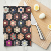 Sechseckgequilt Geschirrtuch (Viertel Falte)