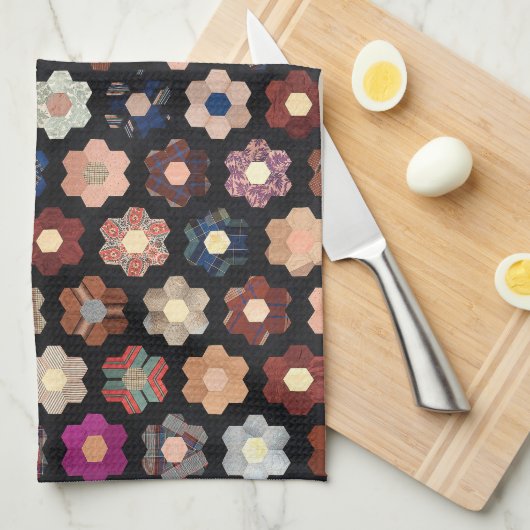 Sechseckgequilt Geschirrtuch (Viertel Falte)